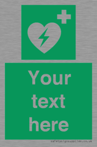 Custom Defibrillator Sign